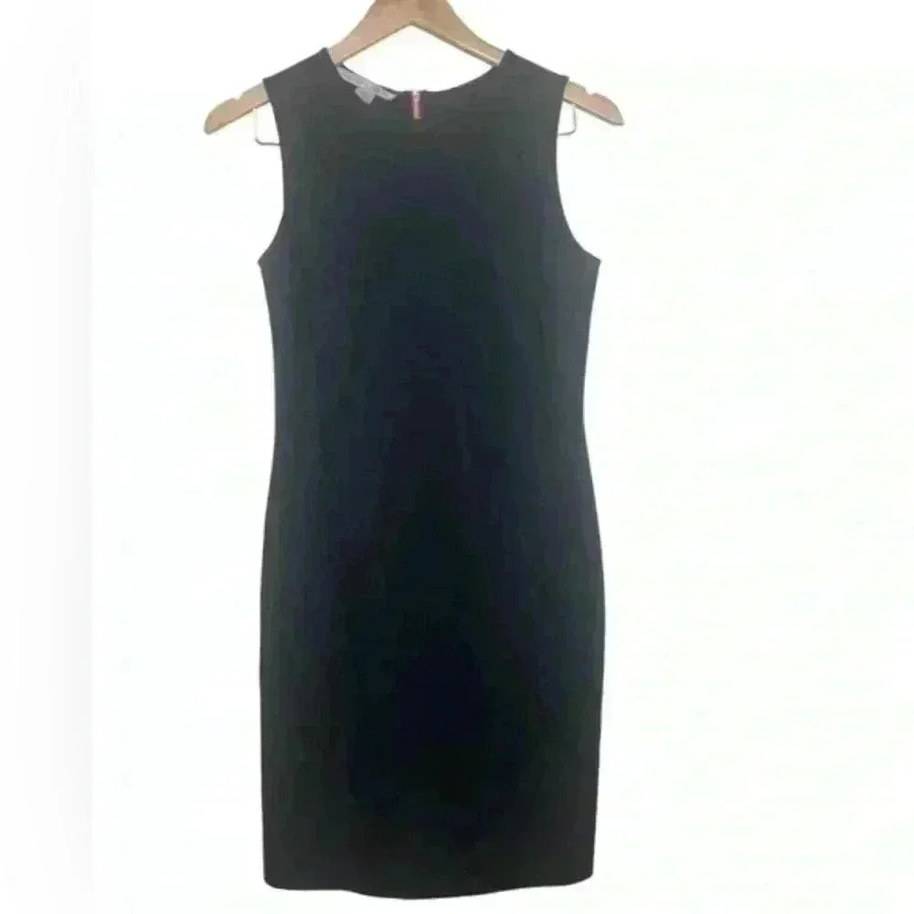 Maggy London ruched sheath Black dress Size